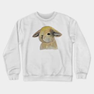 cute watercolor bunny sweet watercolour rabbit Crewneck Sweatshirt